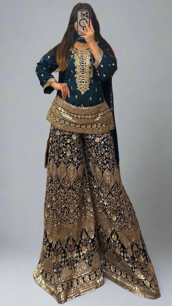Designer Sharara set