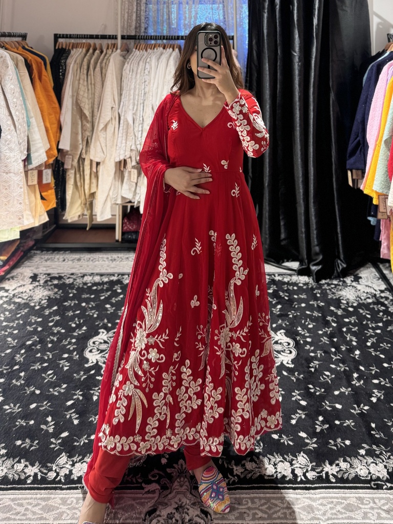 Red Anarkali