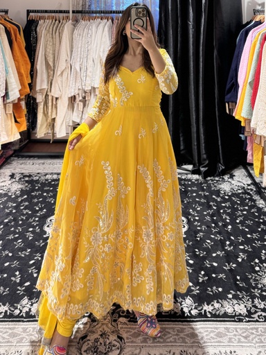 Yellow Anarkali