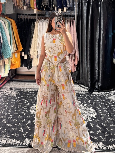[RSC-K-41] Multi Color Embroidered Co-ord Set